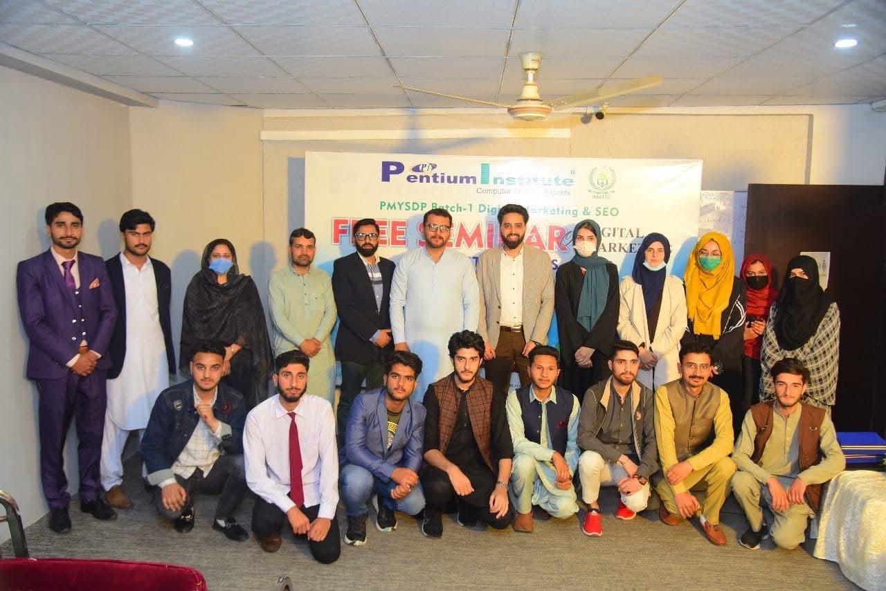 Digital Marketing and SEO training session for students at Pentium Institute, Muzaffarabad
